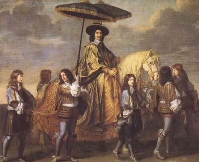 LE BRUN, Charles Chancellor Seguier at the Entry of Louis XIV into Paris in 1660 (mk08) oil painting picture